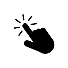 Click icon. Vector symbol in trendy flat style on white background.