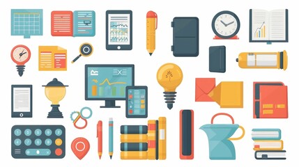 Educational Technology Symbols and Icons for Smart Devices and Classroom Posters Empowering Learning and Visualization in the Digital Age