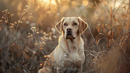 close up of a prretty dog in the park, beautiful dog in the grass, portrait of a dog