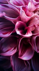 Fototapeta premium Radiant magenta tulip petals close-up