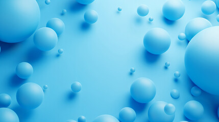 abstract background 3d wallpaper with soft blue balls, relaxing creative desktop wallpaper, business presentation backdrop