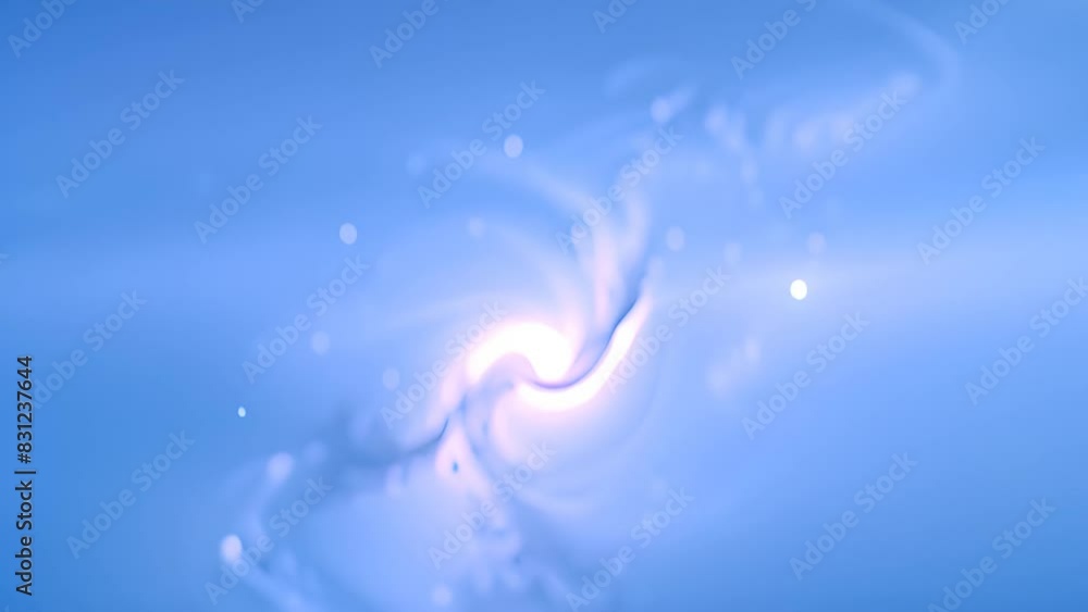 Poster spiral galaxy with stars in background generative ai