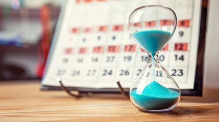 The hourglass on calendar