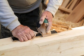 carpenter working on wood