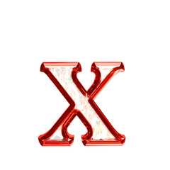 Ice 3d symbol in a red frame. letter x
