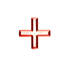 Ice 3d symbol in a red frame