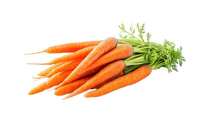 Bundle of carrot isolated on a transparent background, PNG, Ai