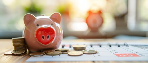 A piggy bank with a heart symbol