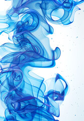Blue smoke forming an abstract background in a surrealist style, elegant and fanciful with minimalist, fluid and organic shapes