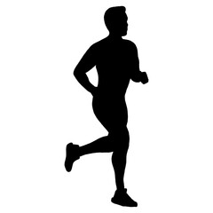 MALE SILHOUETTE OF A MAN JOGGING