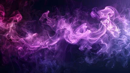 Smoke texture with neon purple color in vector art style, creating an ethereal and futuristic effect