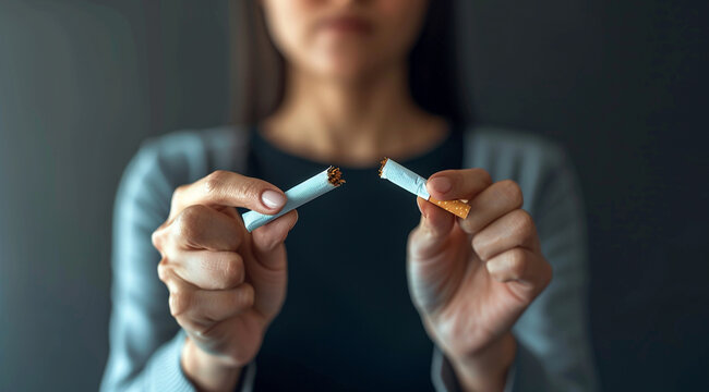 Destroyed Cigarette butts . World No-Tobacco Day Social Awareness for no Smoking