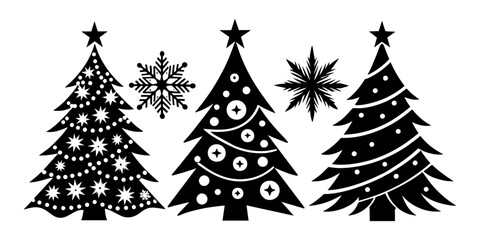 Christmas Trees Pictogram Set
