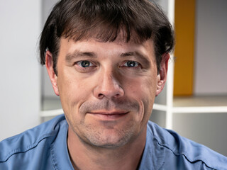 Fototapeta premium portrtait of a senior manager, manager smiling, face of the president