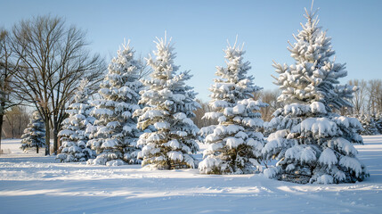 Snow-Covered Pine Trees