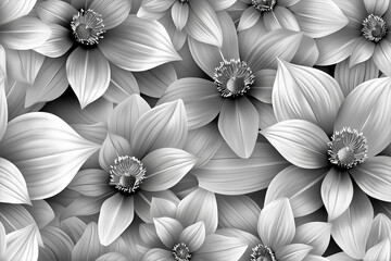 Abstract artistic coloring flowers white for decoration design. 