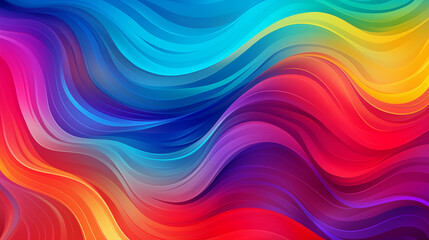 Abstract Image, Swirling, Colorful Waves in Vibrant Hues, Wallpaper, Background, Cell Phone and Smartphone Cover, Computer Screen, Cell Phone and Smartphone Screen, 16:9 Format - PNG