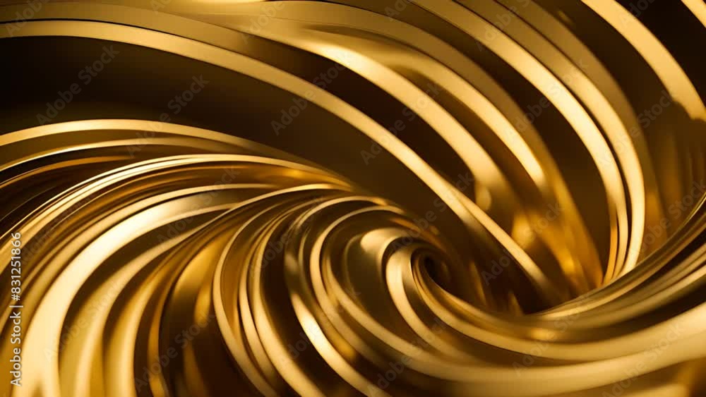 Aufkleber close up of a shiny gold object generative ai