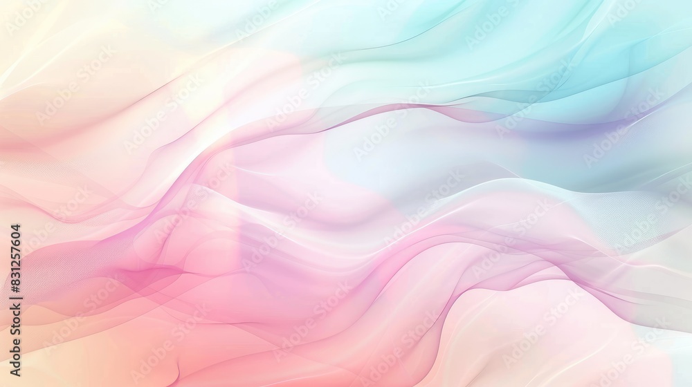 Poster Blurry pastel gradient vector background with soft hues and smooth transitions, perfect for a serene abstract design