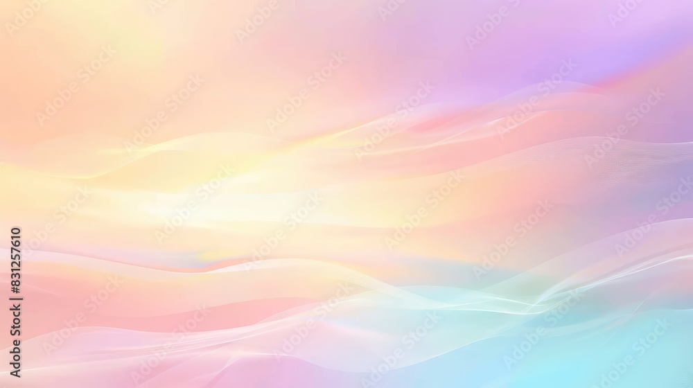 Poster Blurry pastel gradient vector background with soft hues and smooth transitions, perfect for a serene abstract design