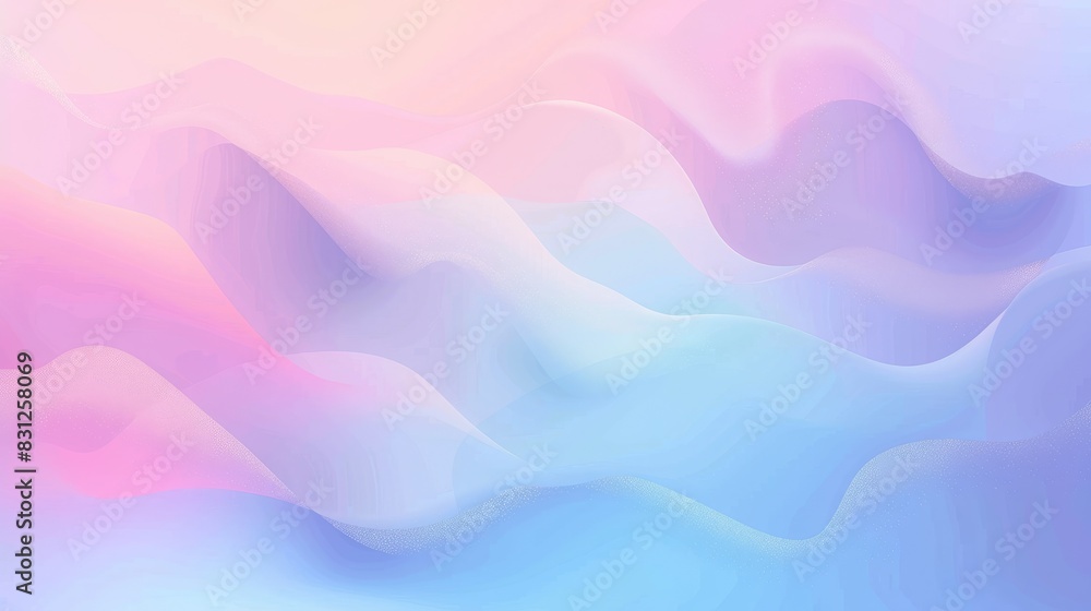 Poster blurry pastel gradient vector background with soft, smooth transitions, creating an elegant and tran