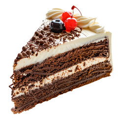 Cake slice ,isolated on white background