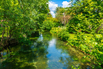 The Sorgue river, at Isle sur la Sorgue, in Vaucluse, in Provence, France