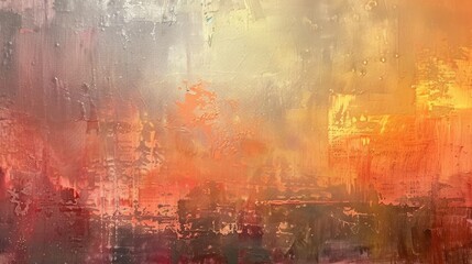Fototapeta premium Abstract sunset oil painting on canvas