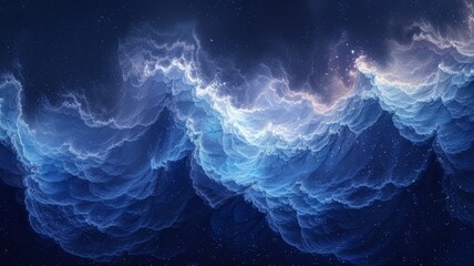 Obraz premium Abstract blue sea water with white wave for background Ocean Waves Top View