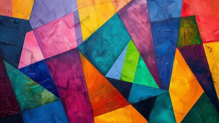 Vibrant geometric abstract art background
