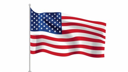 american flag, clean, model, vector