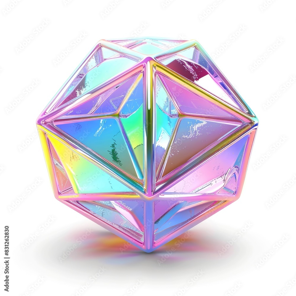 Poster puzzle cube with a smooth iridescent finish