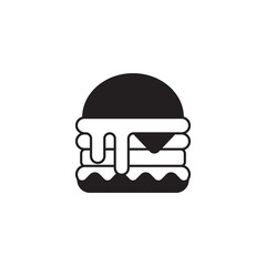 Fototapeta premium Cheese Burger icon design with white background stock illustration