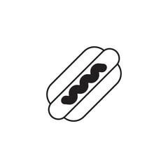 Hot Dog icon design with white background stock illustration