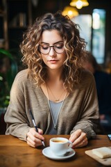 woman in cafe