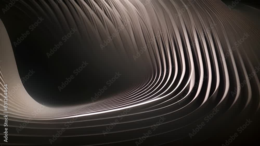 Aufkleber abstract wavy surface in motion generative ai