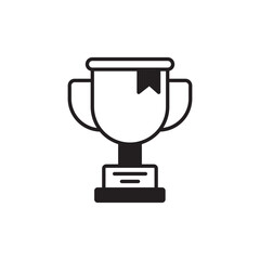 Trophy icon design with white background stock illustration