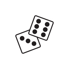 Dices icon design with white background stock illustration