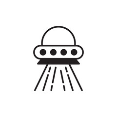 Ufo icon design with white background stock illustration