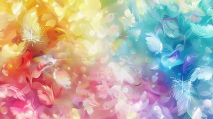 Abstract Colorful Feather Background