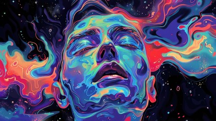 Abstract Colorful Portrait