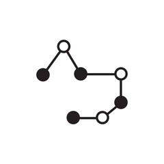 Constellation icon design with white background stock illustration