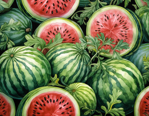 watercolor hand drawn botanical illustration