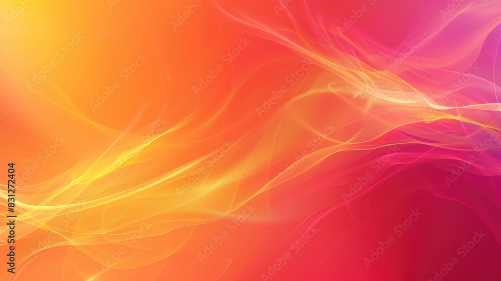 Aufkleber an abstract gradient background with a vibrant mix of red, orange, and yellow hues, creating a dynam