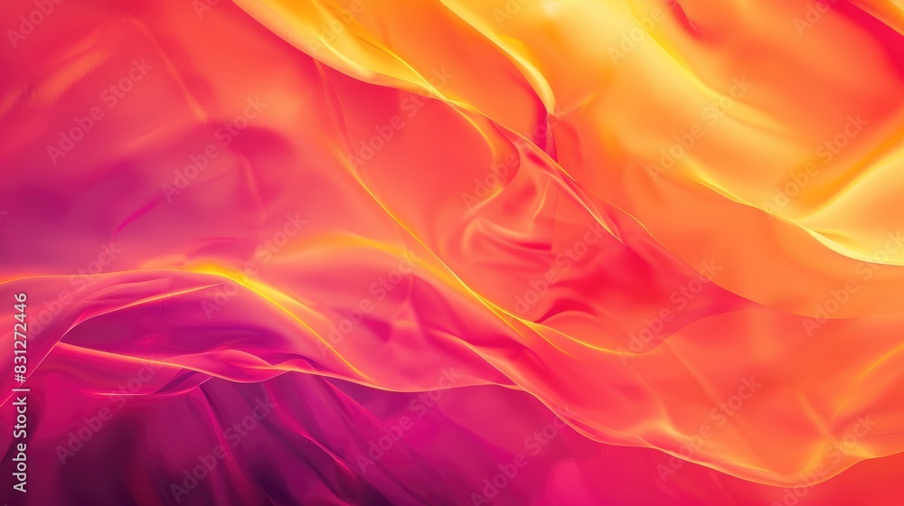 Aufkleber an abstract gradient background with a vibrant mix of red, orange, and yellow hues, creating a dynam