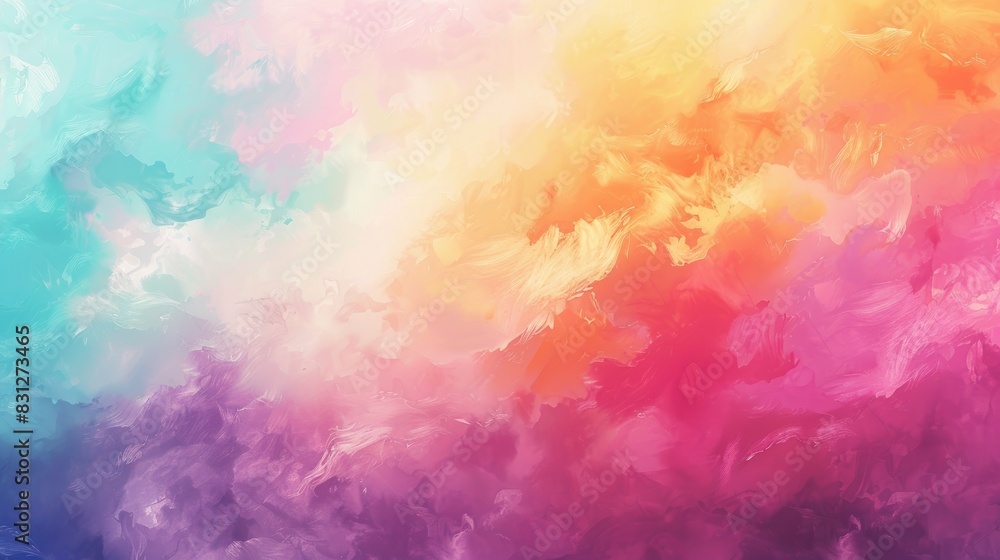 Poster an abstract gradient background with a mix of soft pastels and bright tones, providing a modern and 