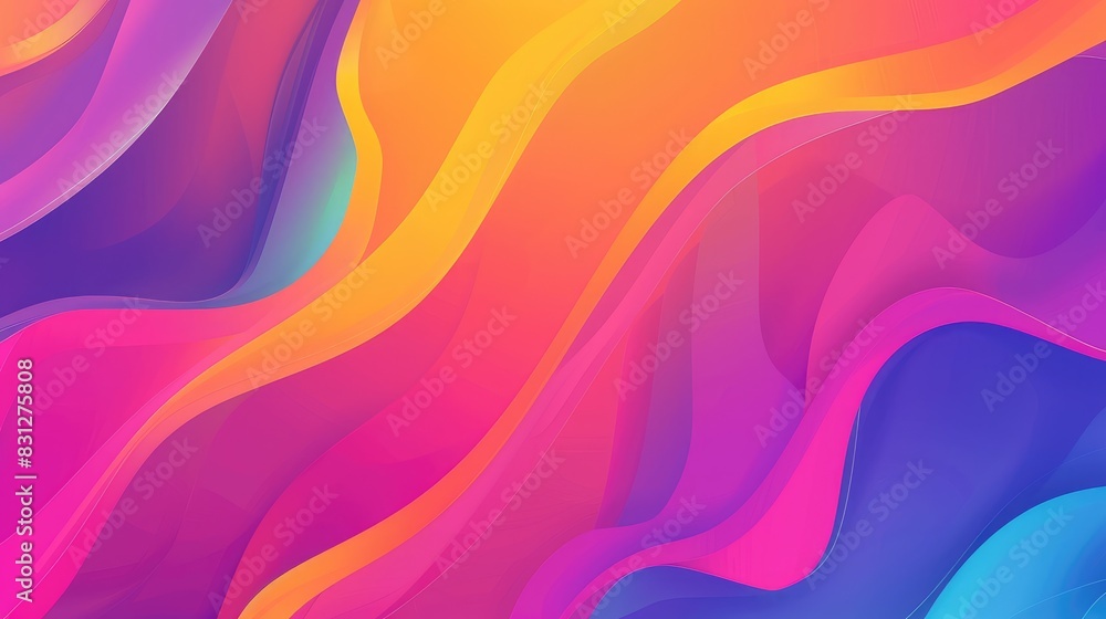 Poster An abstract colorful gradient background with smooth transitions of vibrant hues, perfect for banners and presentations, creating a lively and dynamic visual effect