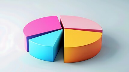 Fototapeta premium Versatile pie chart graphic for marketing and advertising materials.
