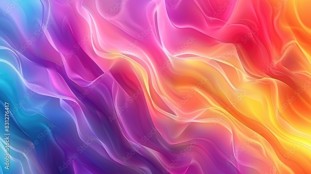 Poster an abstract colorful gradient background with smooth transitions of vibrant hues, perfect for banner
