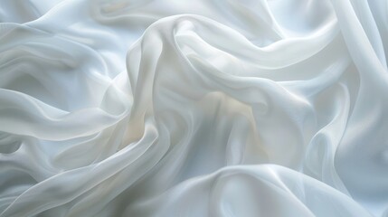 Fototapeta premium Abstract white fabric texture with a smooth, blurred effect, ideal for creating a gentle and calming background